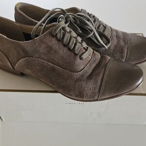 Sebago Hutton Toe Brown Suede Lace-Up Oxfords
